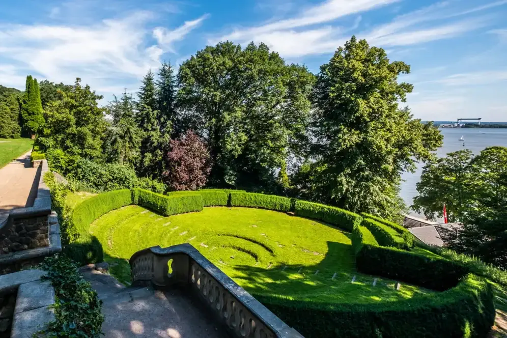 Der römische Garten am Elbhöhenweg in Hamburg.