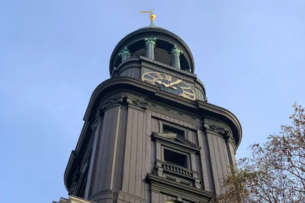 Bell tower of the Michel in Hamburg.
